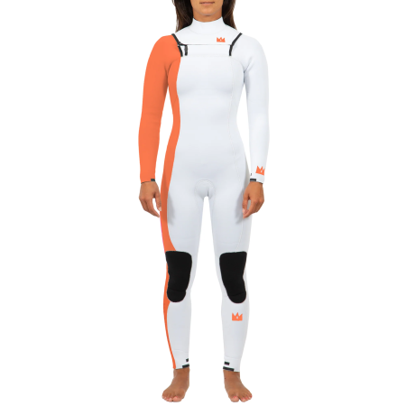 QUEEN ROCK YAMAMOTO GALZ WETSUIT - WHITE & ORANGE
