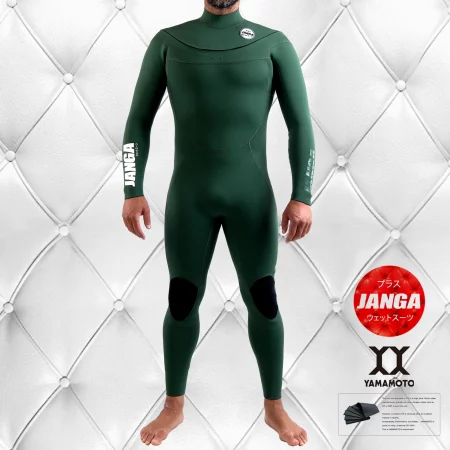Neopreno Hombre Janga Gama Plus U-ZIP Verde Oscuro