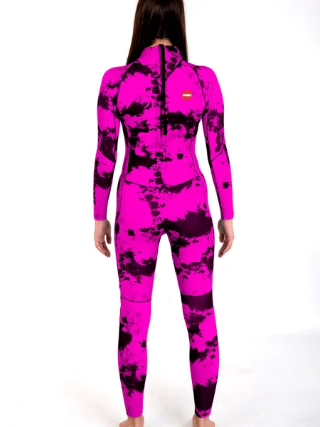 Neopreno Janga wetsuits modelo All stars largo color rosa vista trasera