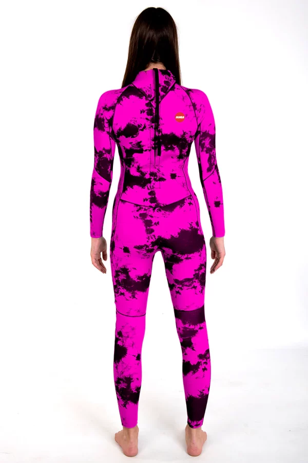 Neopreno Janga wetsuits modelo All stars largo color rosa vista trasera