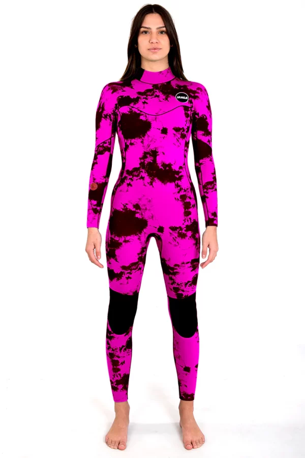 Neopreno Janga wetsuits modelo All stars largo color rosa vista frontal