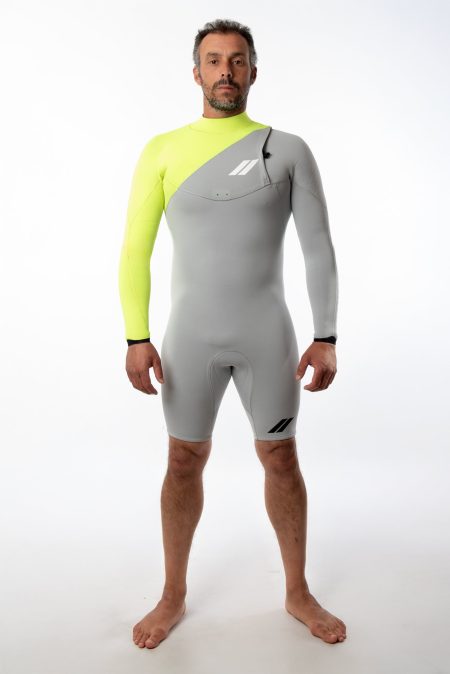 Janga Indigent Manga Larga Lima y Gris